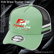 Load image into Gallery viewer, KIDS Stripe Trucker - Finish Line media
