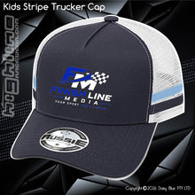 Load image into Gallery viewer, KIDS Stripe Trucker - Finish Line media
