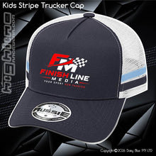 Load image into Gallery viewer, KIDS Stripe Trucker - Finish Line media
