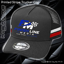 Load image into Gallery viewer, STRIPE Trucker Cap - Finish Line media
