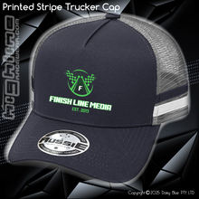 Load image into Gallery viewer, STRIPE Trucker Cap - Finish Line Media
