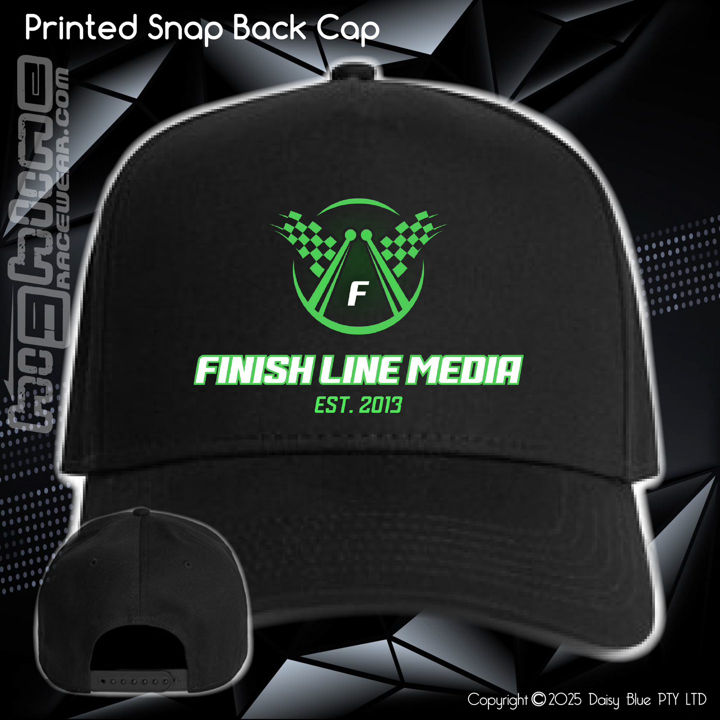 Printed Snap Back CAP - Finish Line Media