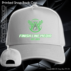 Printed Snap Back CAP - Finish Line Media
