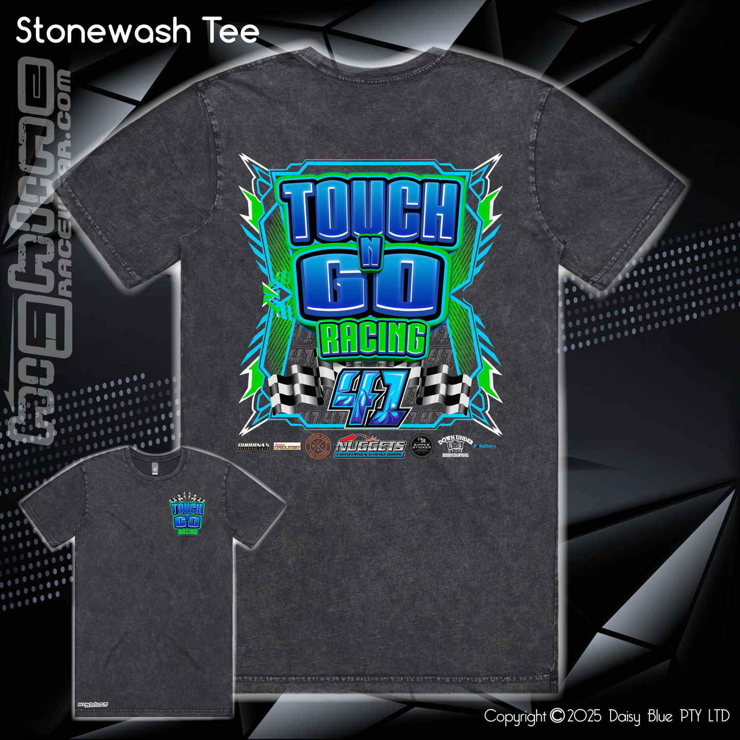 Stonewash Tee - Touch N' Go Racing
