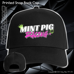 Printed Snap Back CAP - Mint Piglet Race It