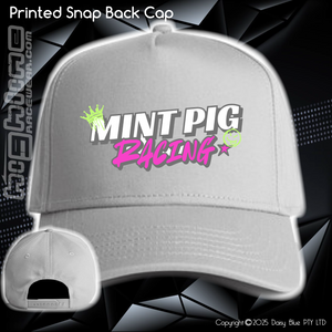 Printed Snap Back CAP - Mint Piglet Race It