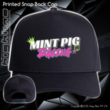 Load image into Gallery viewer, Printed Snap Back CAP - Mint Piglet Race It
