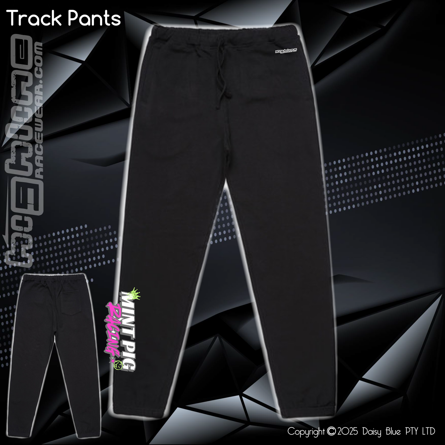 Track Pants - Mint Piglet Race It