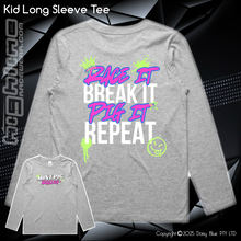 Load image into Gallery viewer, Long Sleeve Tee - Mint Piglet Race it
