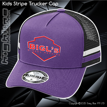Load image into Gallery viewer, KIDS Stripe Trucker - Big L's Diesel Repairs
