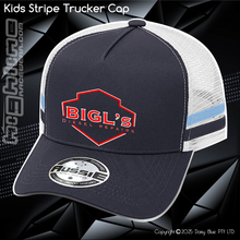 Load image into Gallery viewer, KIDS Stripe Trucker - Big L's Diesel Repairs
