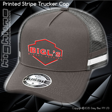 Load image into Gallery viewer, STRIPE Trucker Cap - Big L's Diesel Repairs
