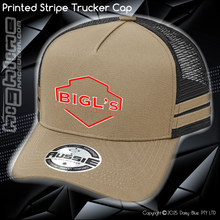 Load image into Gallery viewer, STRIPE Trucker Cap - Big L's Diesel Repairs
