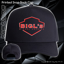 Load image into Gallery viewer, Printed Snap Back CAP - Big L's Diesel Repairs
