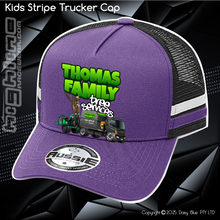 Load image into Gallery viewer, KIDS Stripe Trucker - Thomas Family Tree Services
