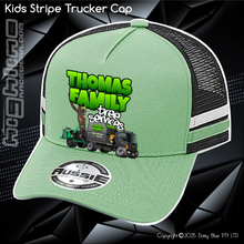 Load image into Gallery viewer, KIDS Stripe Trucker - Thomas Family Tree Services
