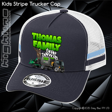 Load image into Gallery viewer, KIDS Stripe Trucker - Thomas Family Tree Services
