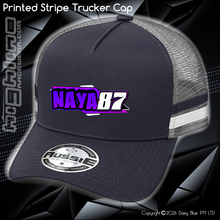 Load image into Gallery viewer, STRIPE Trucker Cap - Nathan 'NAYA' Fawns
