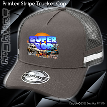 Load image into Gallery viewer, STRIPE Trucker Cap - Super Rod Tour 2025
