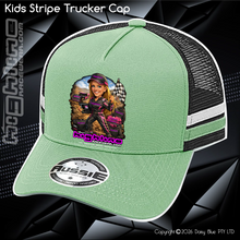 Load image into Gallery viewer, KIDS Stripe Trucker - Ai Custom Caricature
