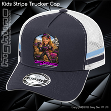 Load image into Gallery viewer, KIDS Stripe Trucker - Ai Custom Caricature
