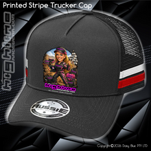 Load image into Gallery viewer, STRIPE Trucker Cap - Ai Custom Caricature
