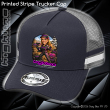 Load image into Gallery viewer, STRIPE Trucker Cap - Ai Custom Caricature
