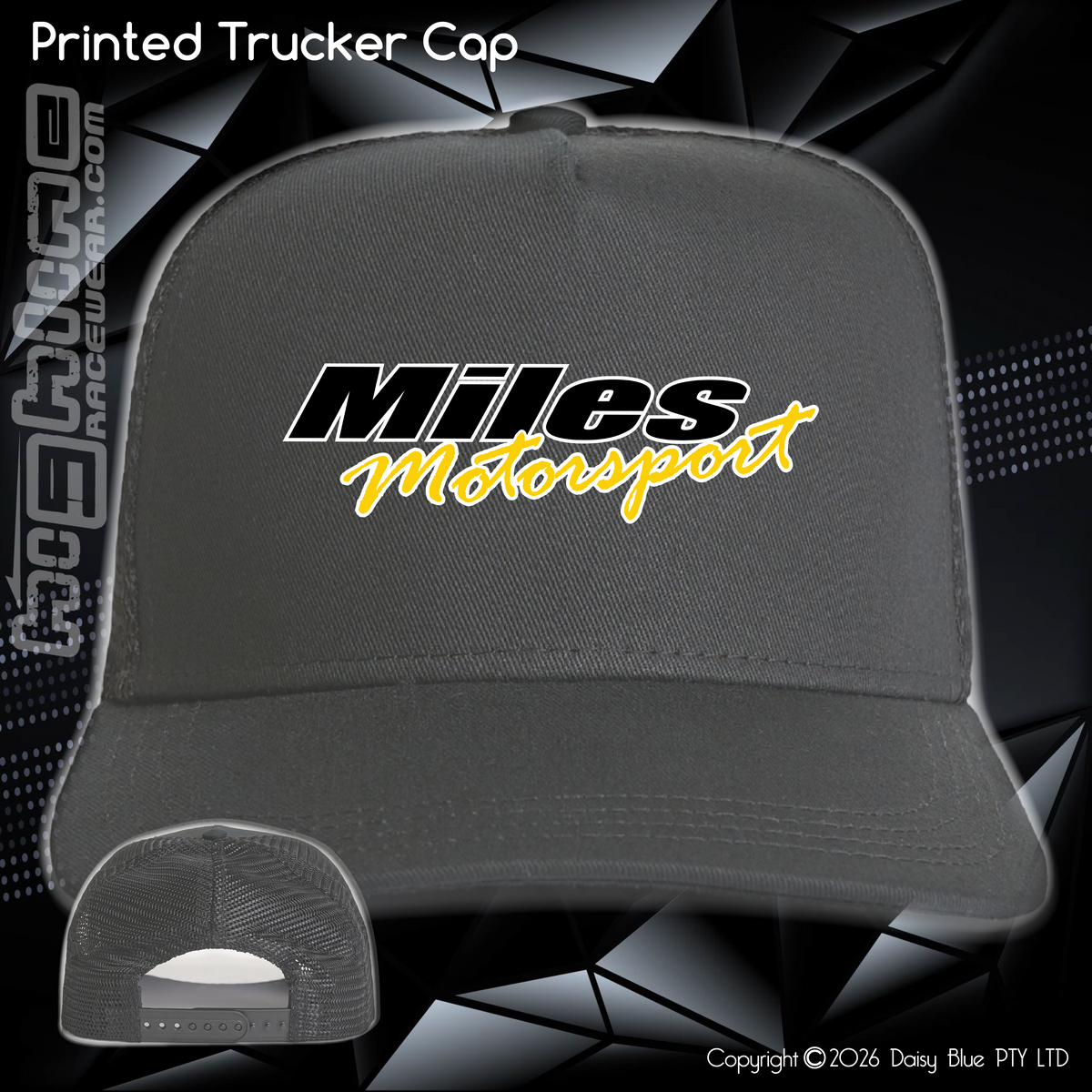 Printed Trucker Cap - Miles Motorsport – Highline Racewear