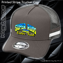Load image into Gallery viewer, STRIPE Trucker Cap - Super Rod Easter Trail 2026
