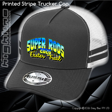 Load image into Gallery viewer, STRIPE Trucker Cap - Super Rod Easter Trail 2026
