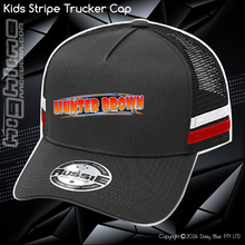 Load image into Gallery viewer, KIDS Stripe Trucker - Hunter Brown
