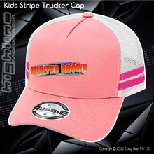 Load image into Gallery viewer, KIDS Stripe Trucker - Hunter Brown
