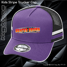 Load image into Gallery viewer, KIDS Stripe Trucker - Hunter Brown
