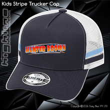 Load image into Gallery viewer, KIDS Stripe Trucker - Hunter Brown
