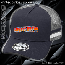 Load image into Gallery viewer, STRIPE Trucker Cap - Hunter Brown
