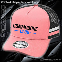 Load image into Gallery viewer, STRIPE Trucker Cap - CC Neon Blue
