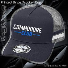 Load image into Gallery viewer, STRIPE Trucker Cap - CC Neon Blue
