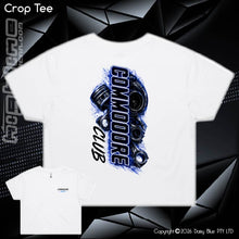 Load image into Gallery viewer, Ladies Crop Tee - CC Neon Blue
