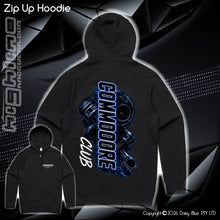 Load image into Gallery viewer, Zip Up Hoodie - CC Neon Blue
