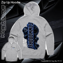 Load image into Gallery viewer, Zip Up Hoodie - CC Neon Blue
