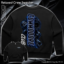 Load image into Gallery viewer, Relaxed Crew Sweater - CC Neon Blue
