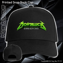 Load image into Gallery viewer, Printed Snap Back CAP - Mowtallica
