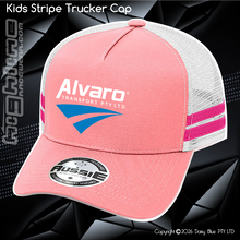 Load image into Gallery viewer, KIDS Stripe Trucker - Alvaro Transport
