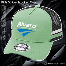 Load image into Gallery viewer, KIDS Stripe Trucker - Alvaro Transport
