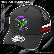 Load image into Gallery viewer, KIDS Stripe Trucker - Orgil Racing
