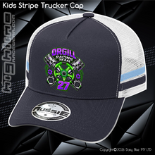Load image into Gallery viewer, KIDS Stripe Trucker - Orgil Racing
