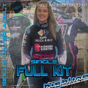 BT FULL KIT - Adult Custom SINGLE LAYER Race Suit - SFI 3.2a/1