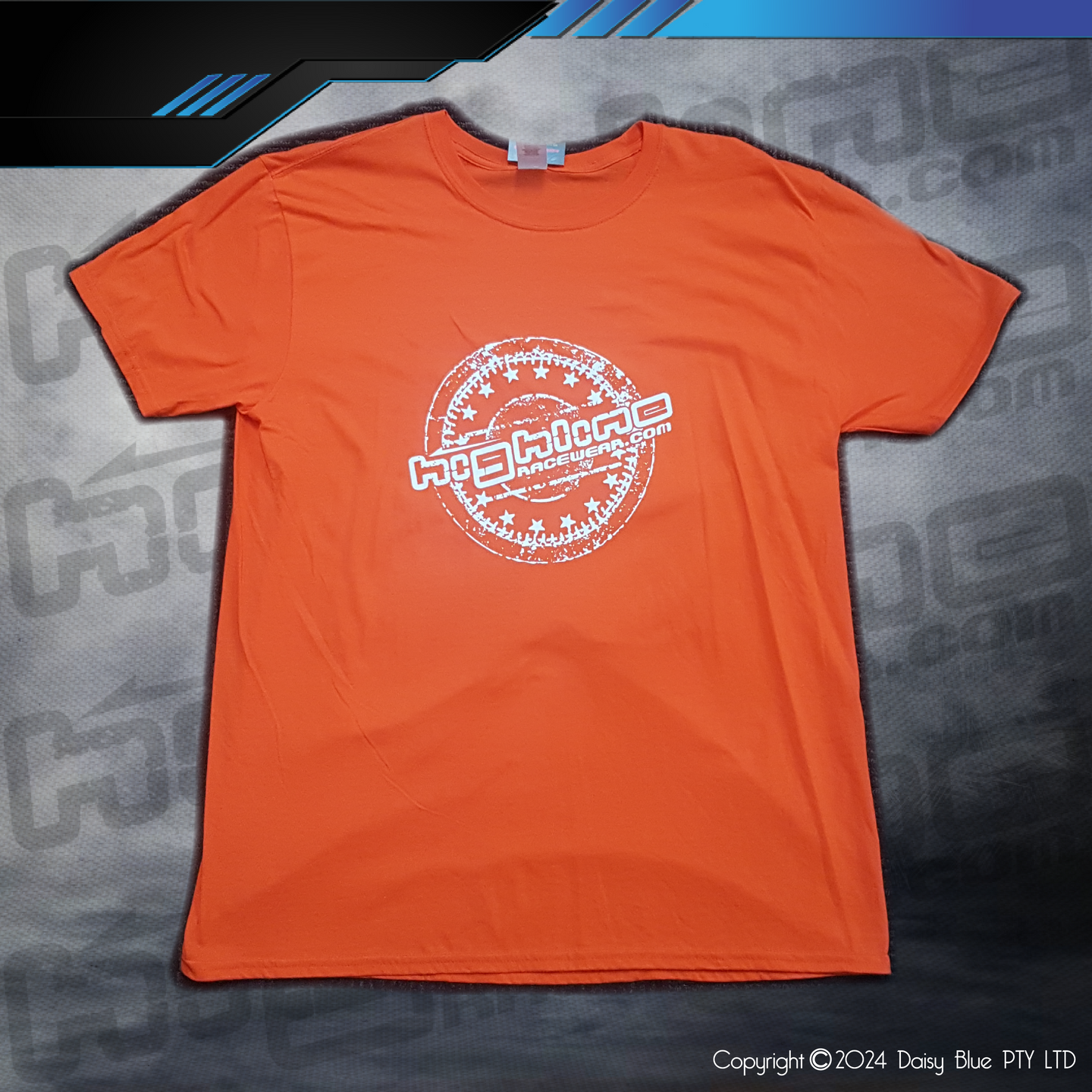 CLEARANCE TEE - ORANGE/SILVER