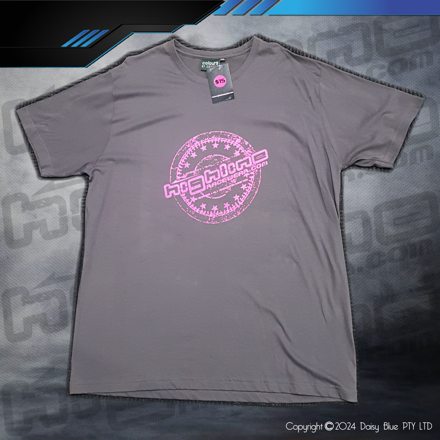 CLEARANCE TEE - STEEL/PINK