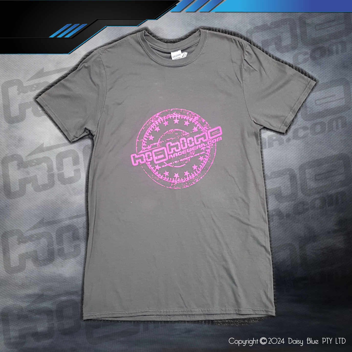 CLEARANCE TEE - WHITE MARLE/PINK